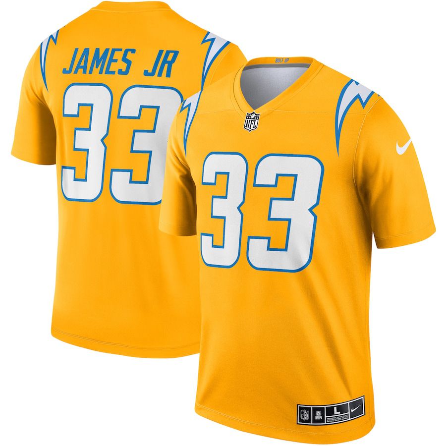 Men Los Angeles Chargers #33 Derwin James Jr. Nike Gold Inverted Legend NFL Jersey->los angeles chargers->NFL Jersey